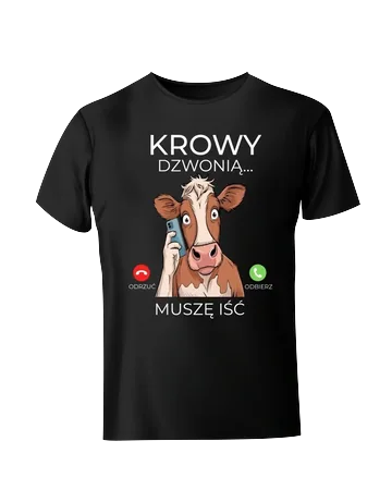 Koszulka krowy dzwonią muszę iść