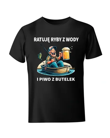 Koszulka ratuję ryby z wody